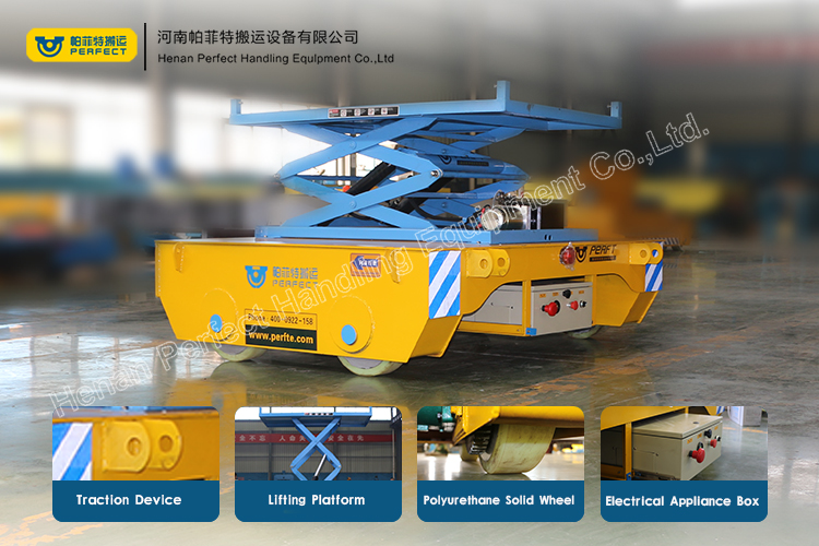 Rail Transfer Cart With Hydraulic Lifting